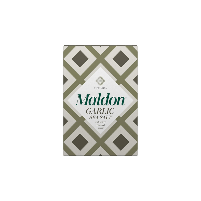 Maldon Garlic Sea Salt Flakes 100g Box